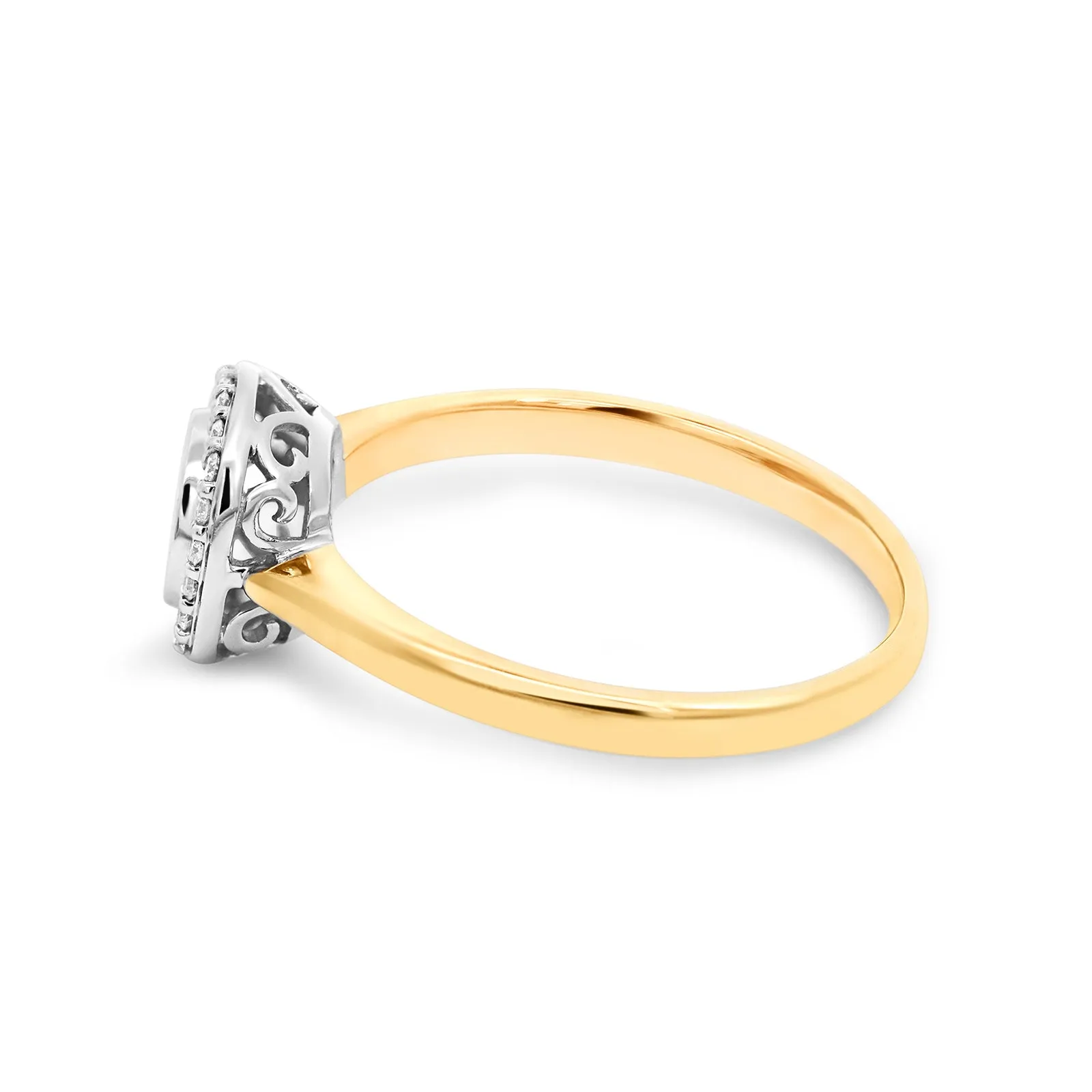 0.20ct Round Natural Diamond Cluster Ring
