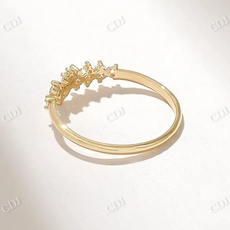 0.21CTW Round Iconic Cluster Diamond Wedding Band