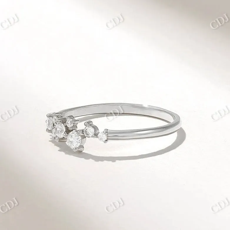 0.21CTW Round Iconic Cluster Diamond Wedding Band