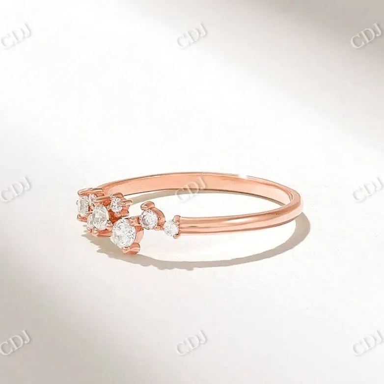 0.21CTW Round Iconic Cluster Diamond Wedding Band