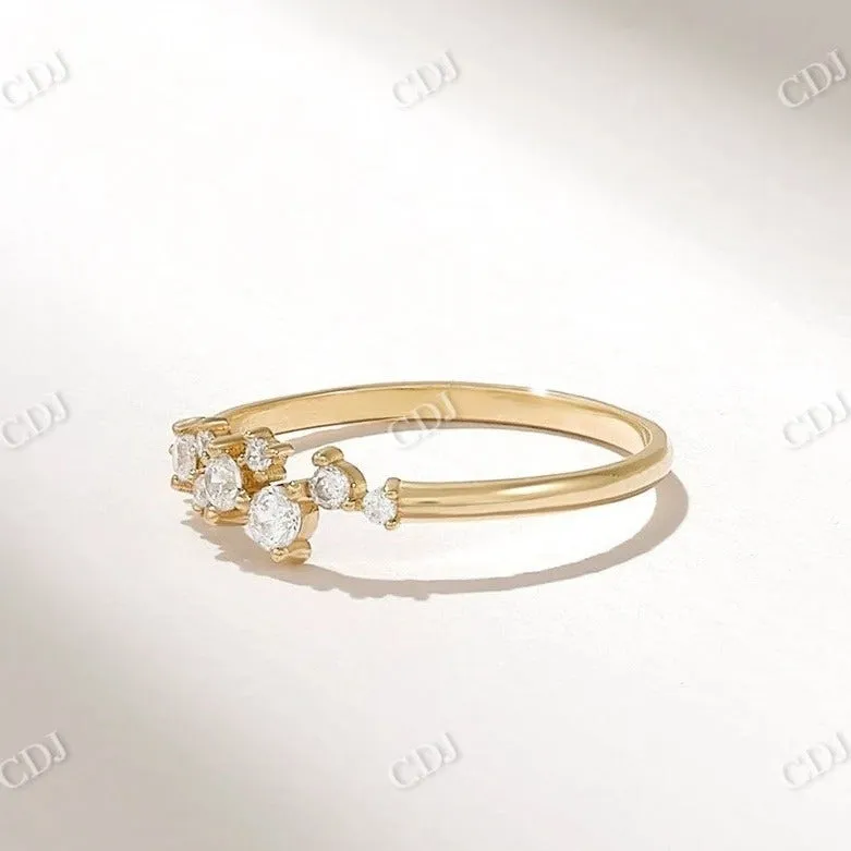 0.21CTW Round Iconic Cluster Diamond Wedding Band