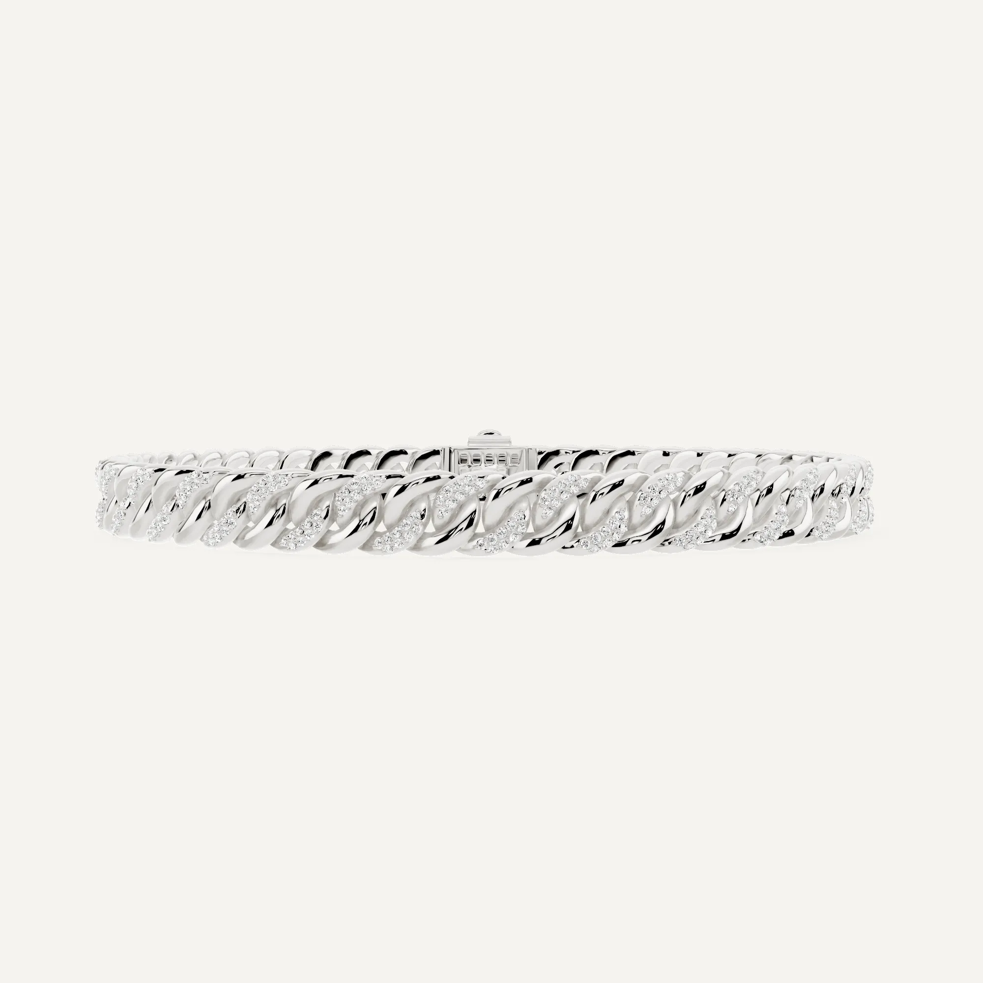 1 1/4 ctw Round Diamond Cuban Link Fashion Bracelet