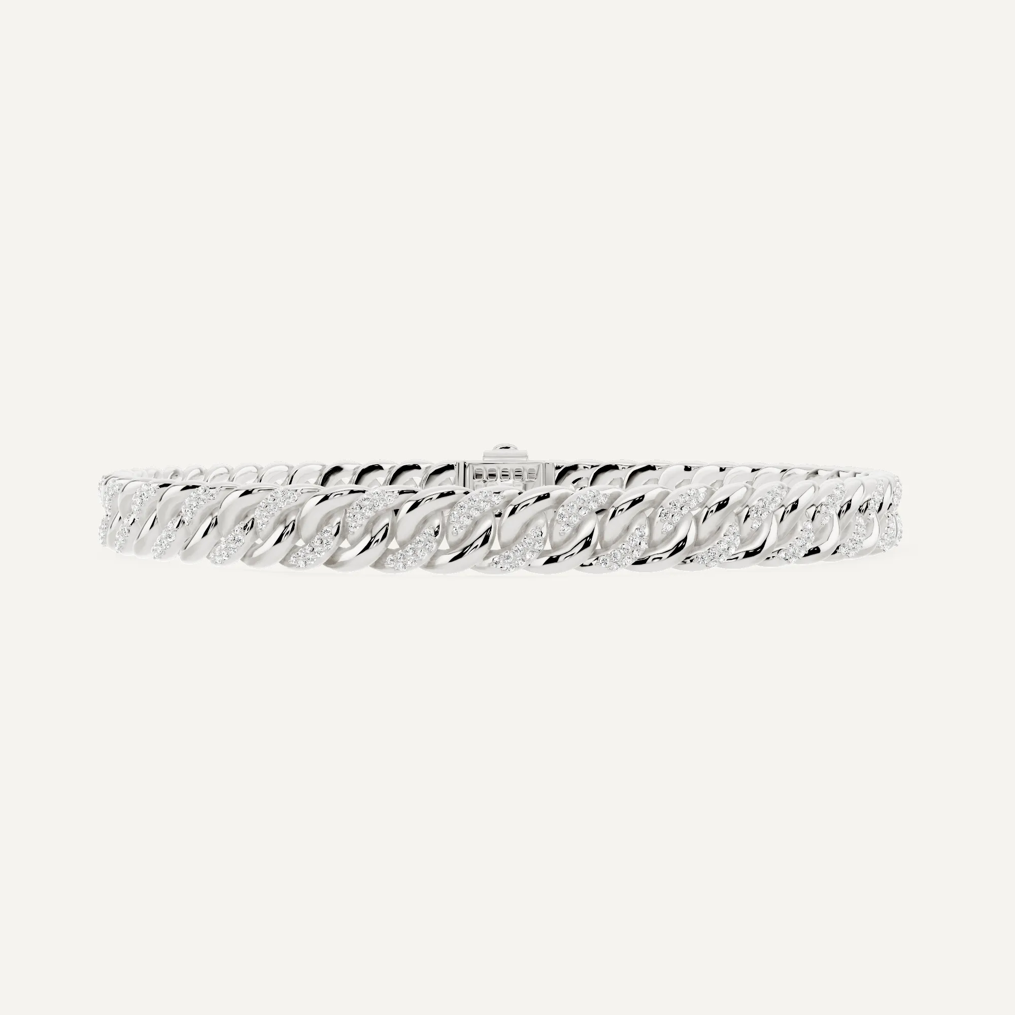 1 1/4 ctw Round Diamond Cuban Link Fashion Bracelet