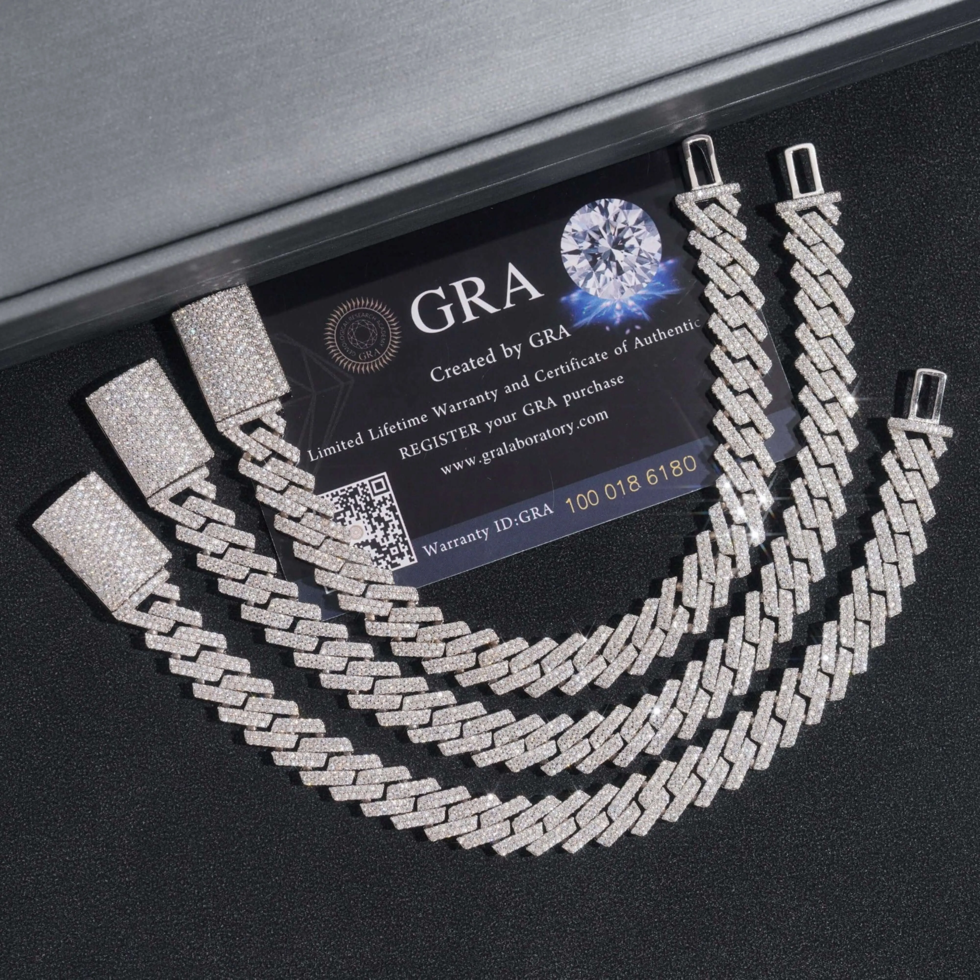 10mm Iced Out Moissanite Cuban Link Bracelet – 925 Sterling Silver