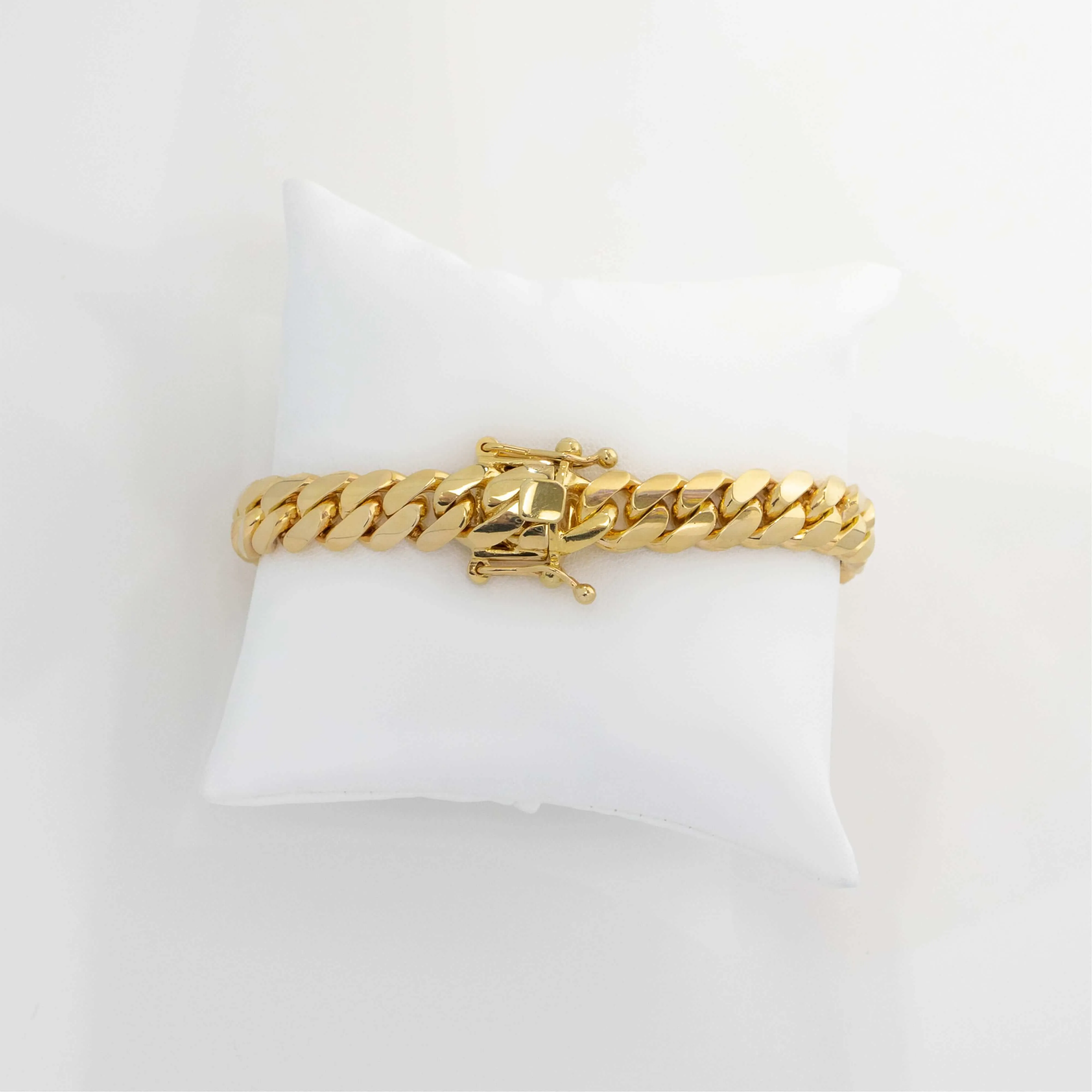 10mm Solid Gold Cuban Link Bracelet