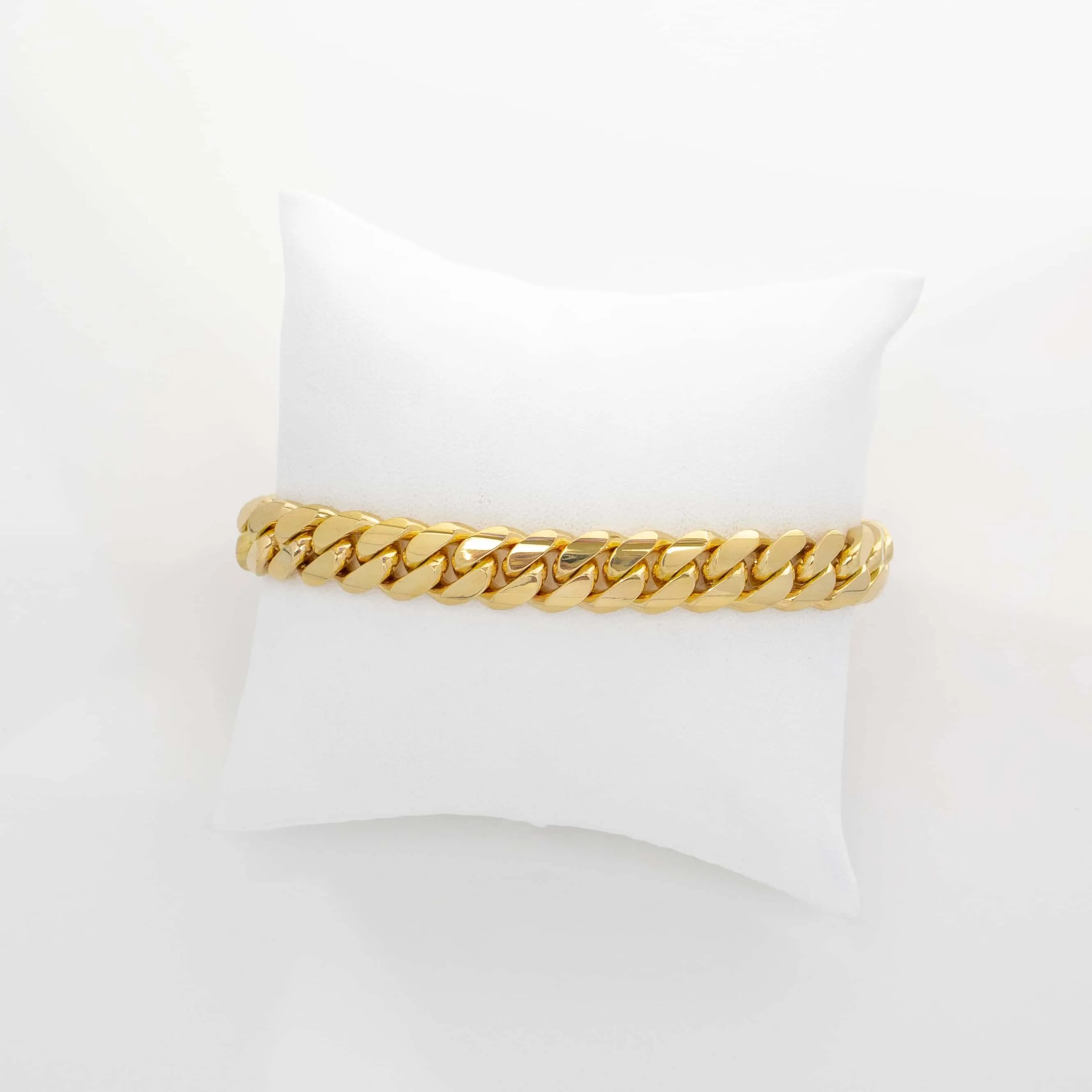 10mm Solid Gold Cuban Link Bracelet