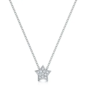 18ct White Gold Diamond Set Star Pendant