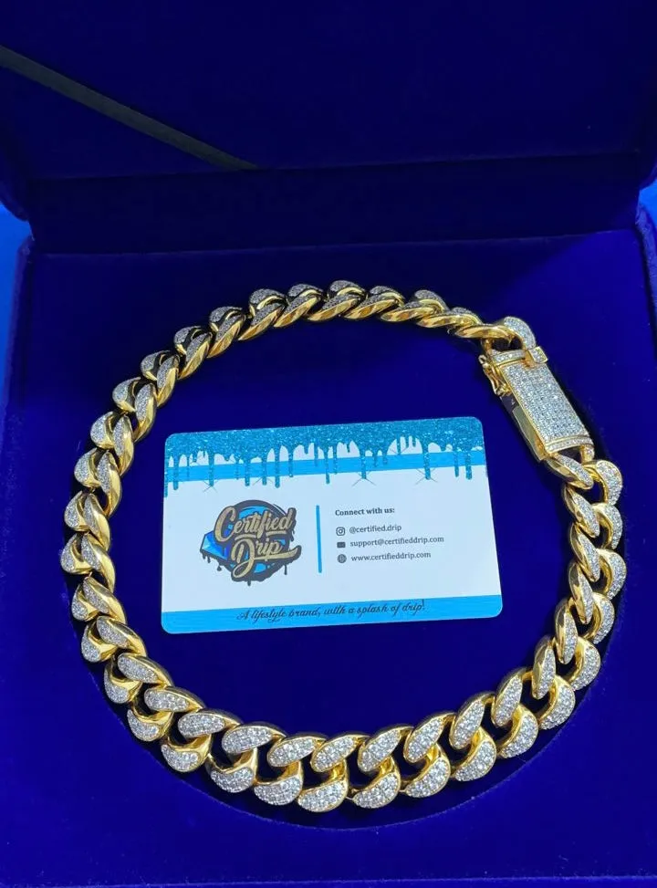 18mm Iced out Miami Cuban Link Chain