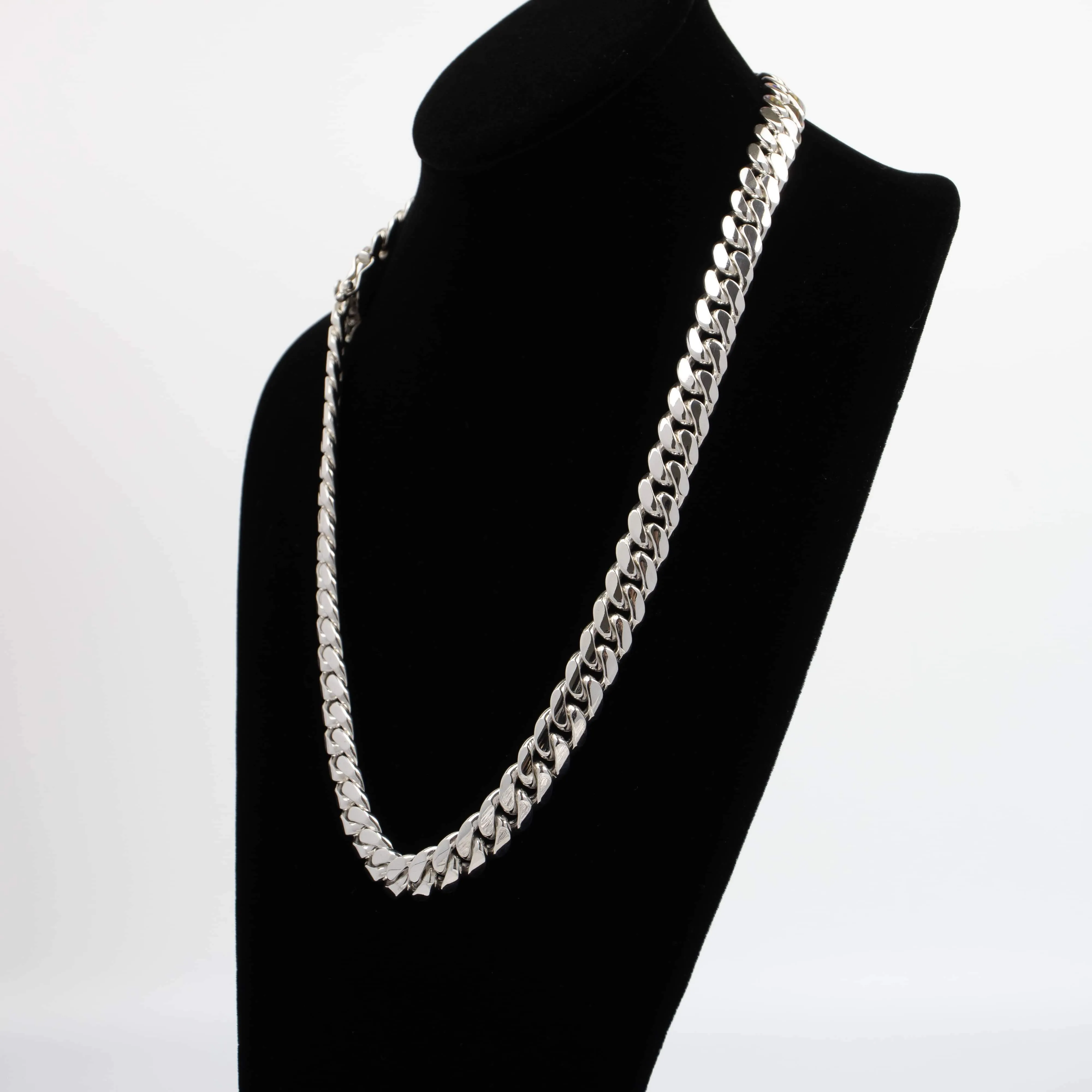 20mm Silver Cuban Link Chain – Handcrafted in 950 Silver