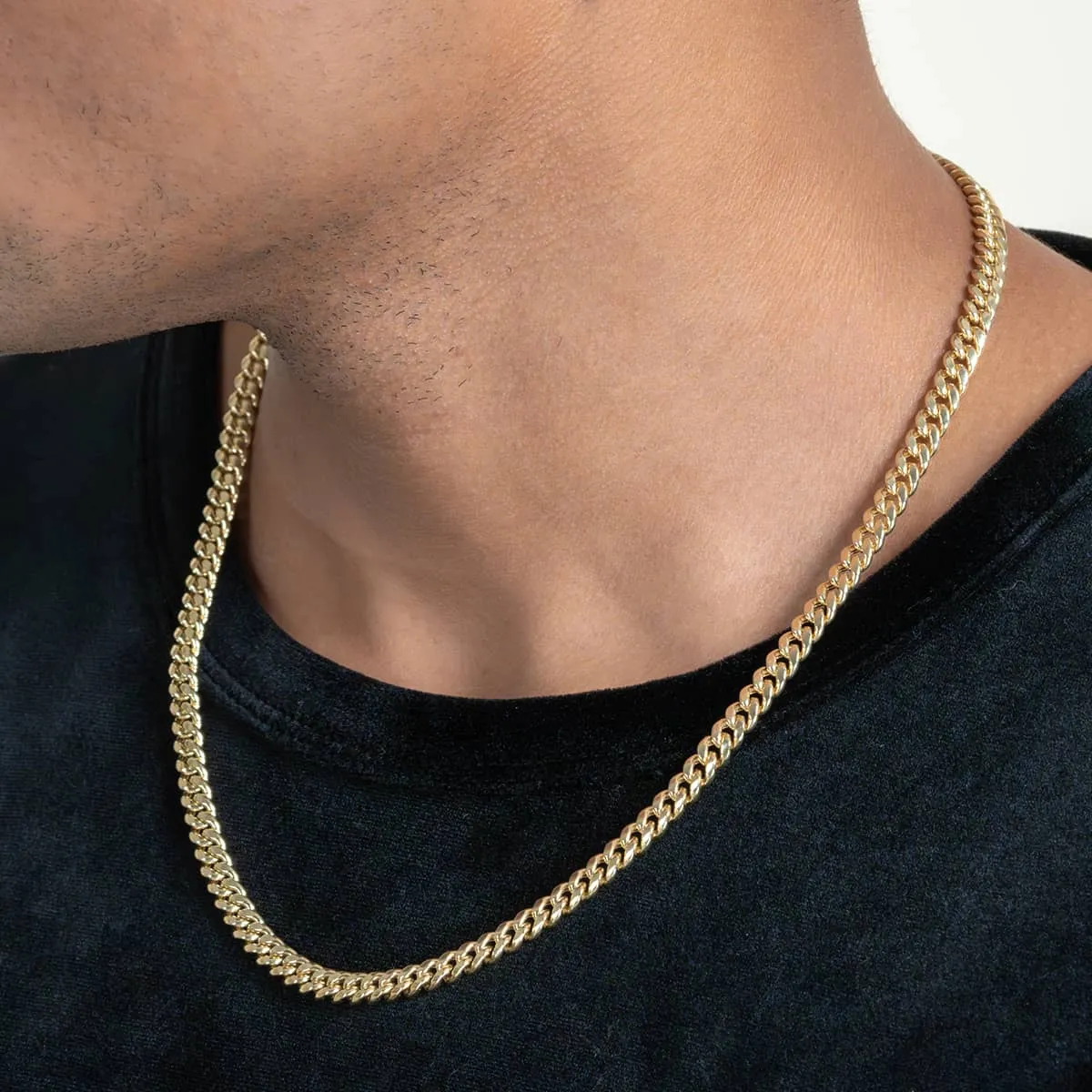7.5mm - 15mm Hollow Gold Cuban Link Chain