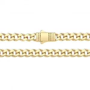 9CT Yellow Gold Open Cuban Link Chain CH553