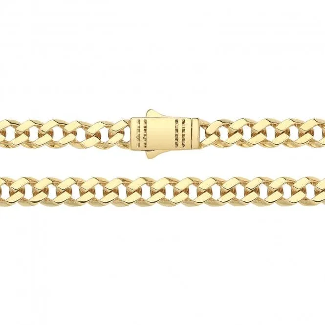 9CT Yellow Gold Open Cuban Link Chain CH553