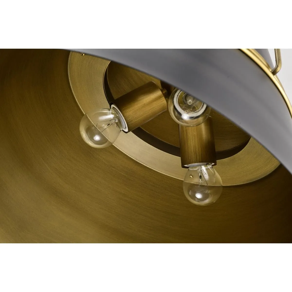 Adina 18 in. 3 lights Pendant Light Matte Black and Natural Brass Finish