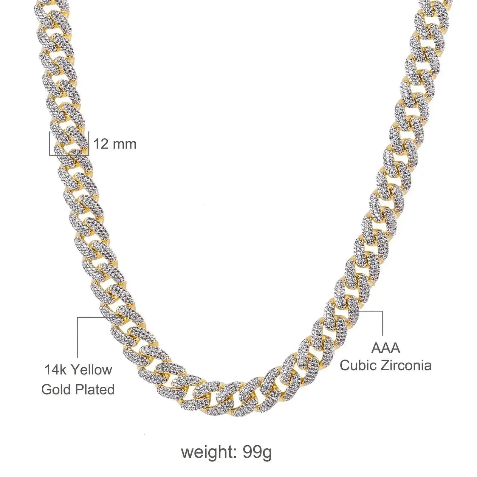 ANGUS 10 MM 925 Sterling Silver Cuban Link Chain - 22 Inch Luxury Edition