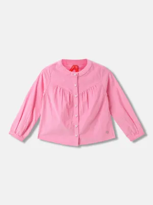 Blue Giraffe Girls Solid Full Sleeves Top