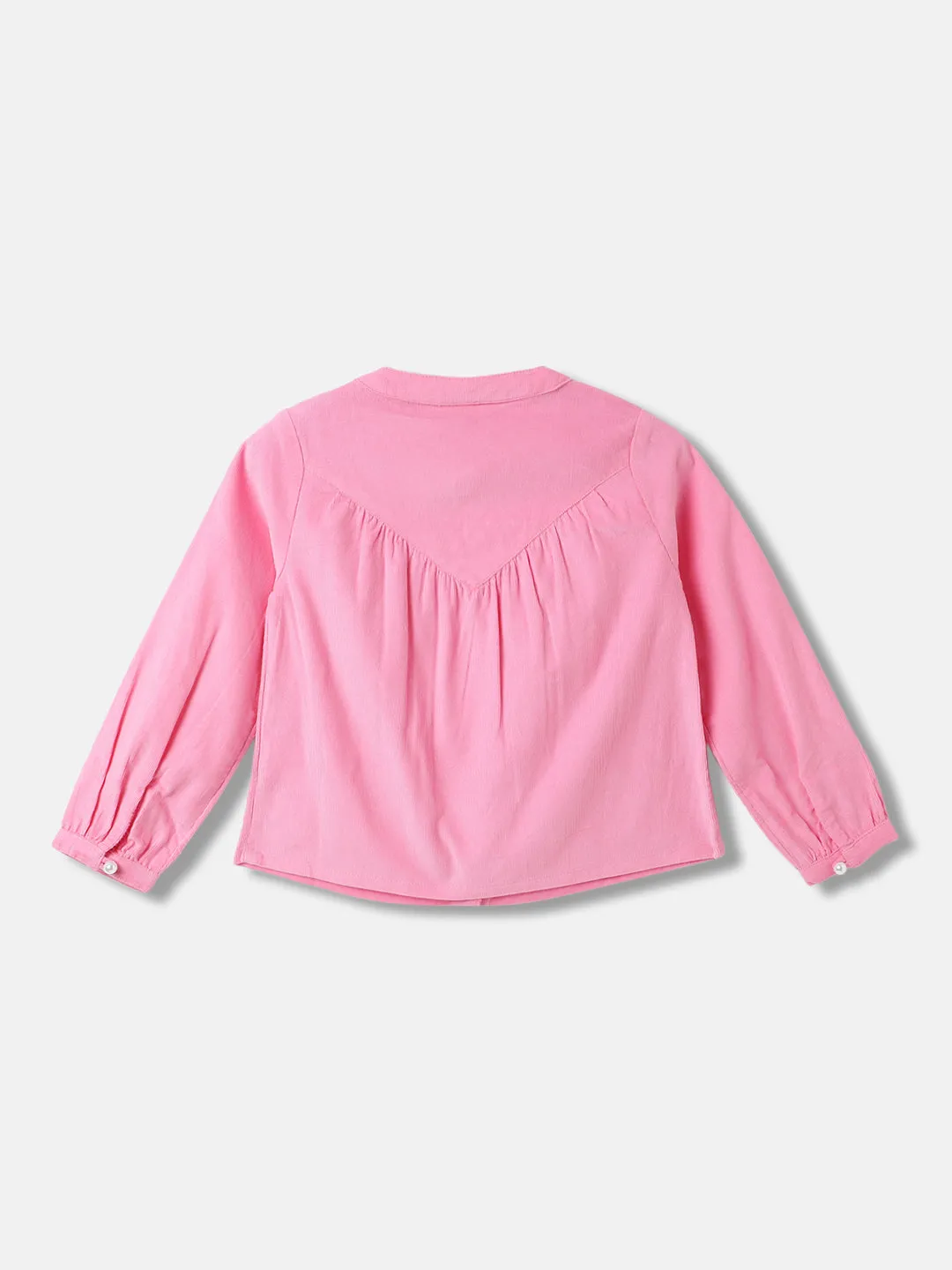 Blue Giraffe Girls Solid Full Sleeves Top