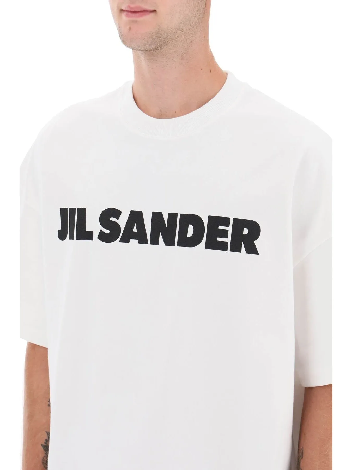 Boxy Logo Cotton T-Shirt