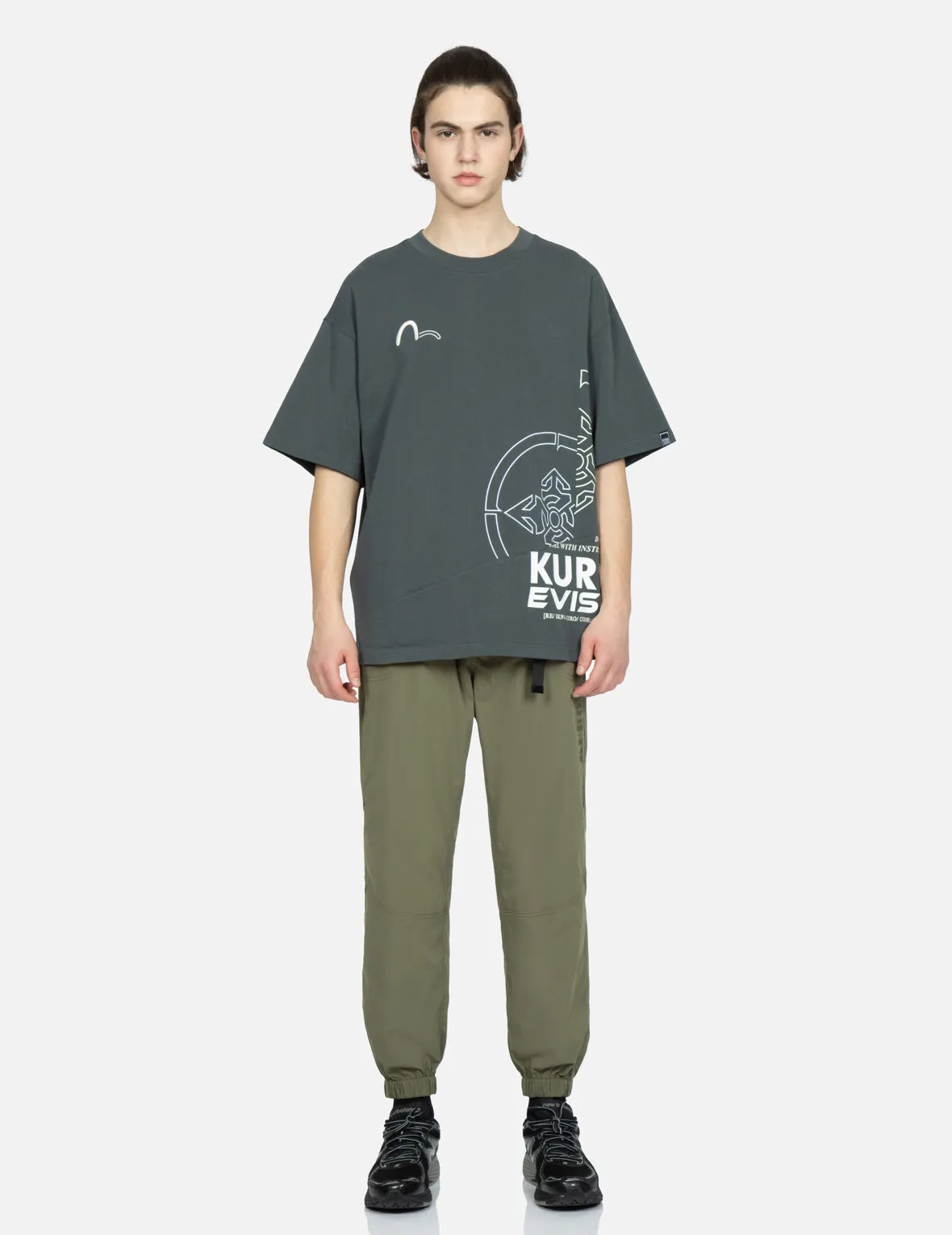 Boxy T-Shirt with Front Patchwork