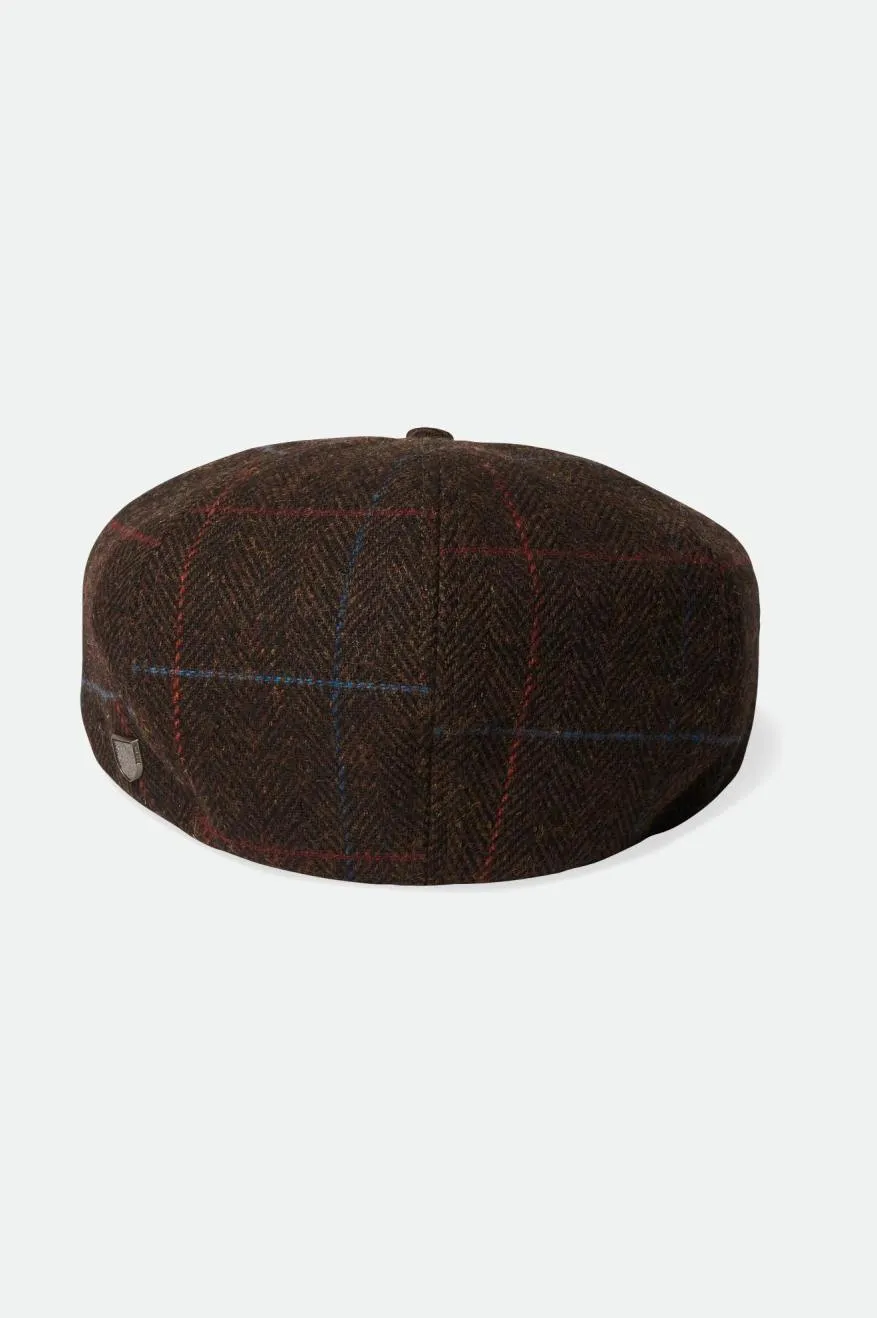 Brood Newsboy Cap - Brown/Black/Mars Red