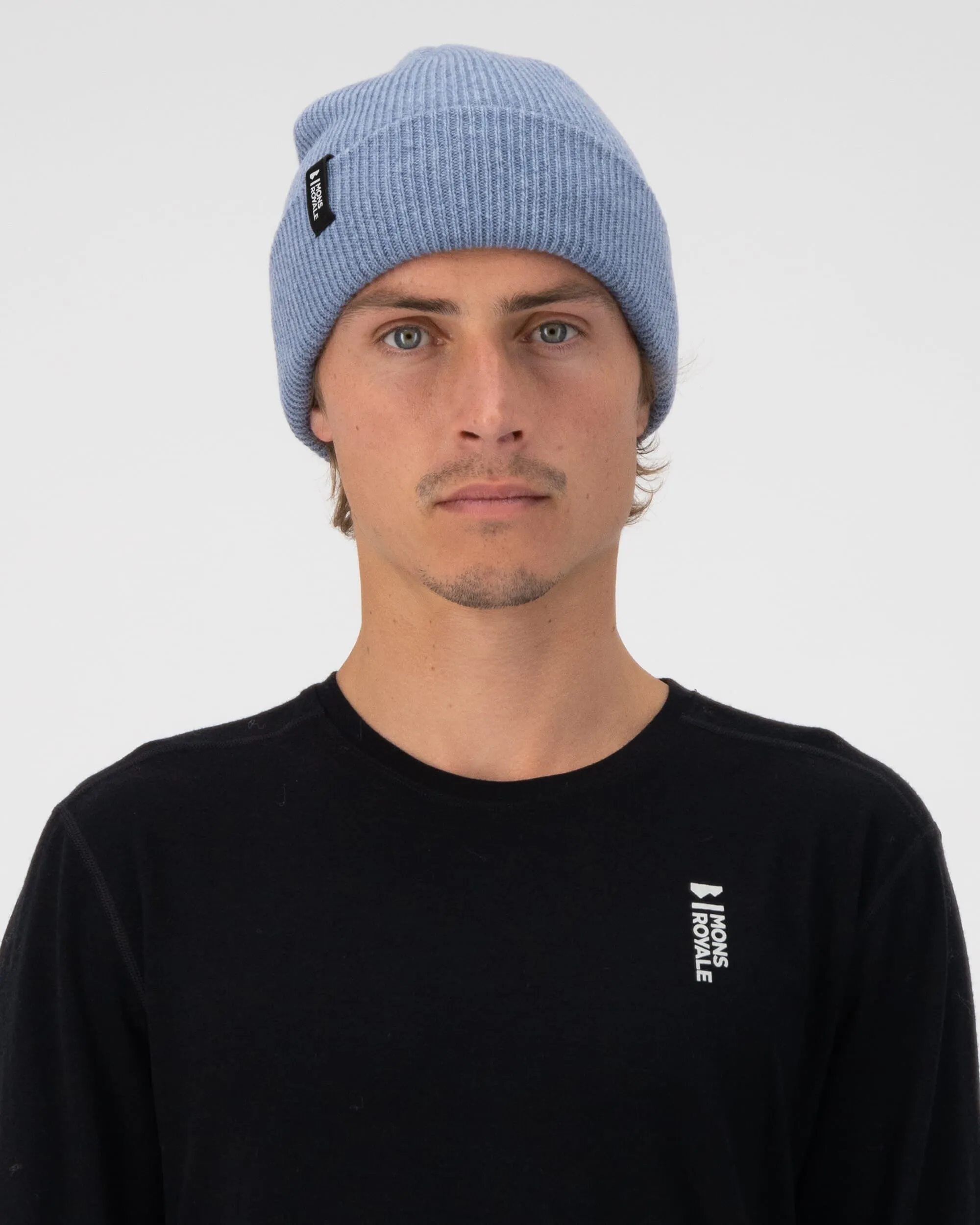 Chunky Logger Merino Beanie - Dark Denim