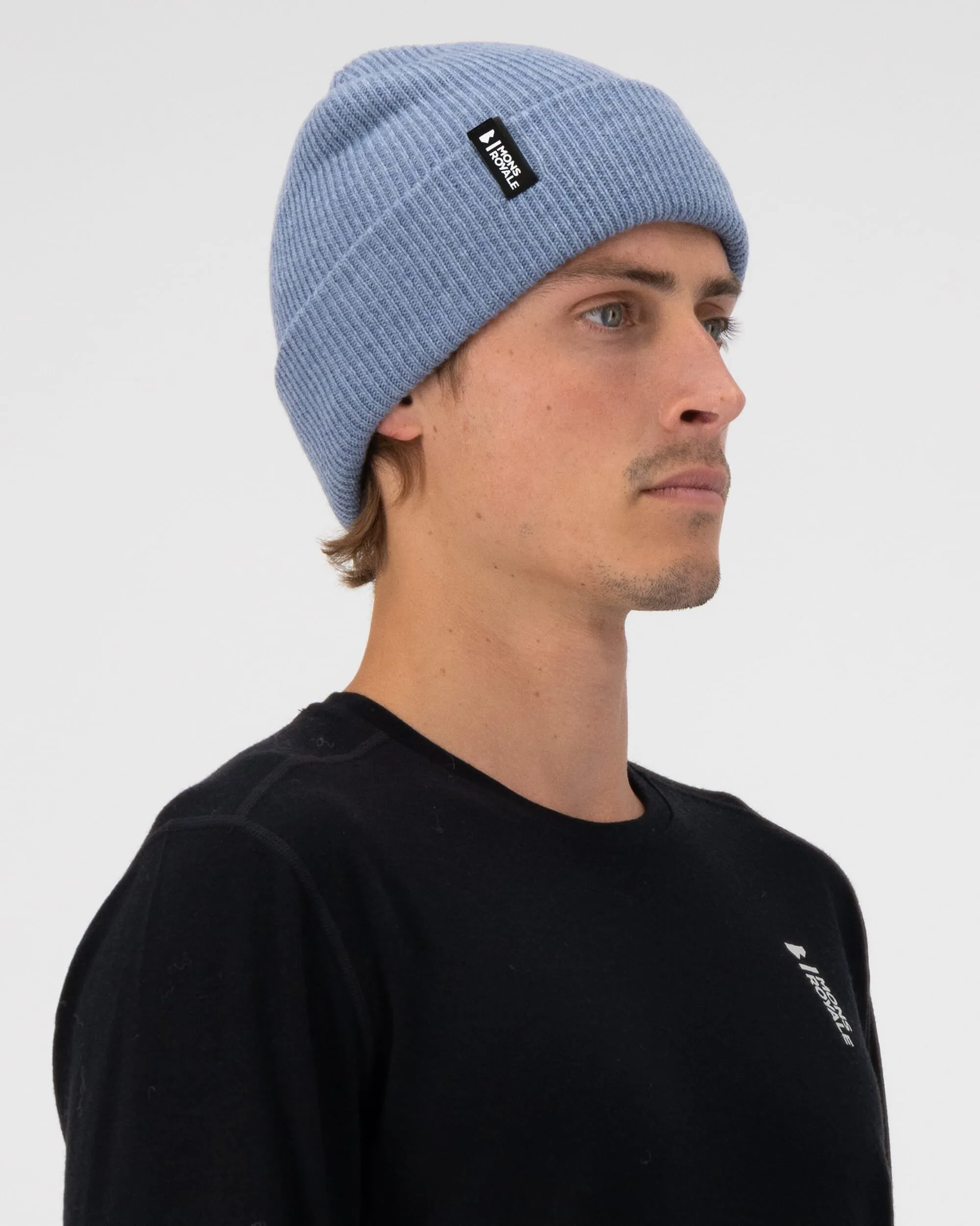 Chunky Logger Merino Beanie - Dark Denim