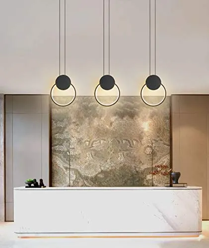 Citra led 1 Light Modern Modern Pendant Lighting Bedside Minimalist Aluminum Shade Kitchen Island Ceiling Lights - Brown (Round)