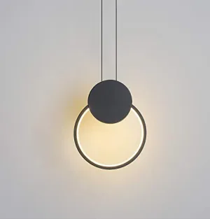 Citra led 1 Light Modern Modern Pendant Lighting Bedside Minimalist Aluminum Shade Kitchen Island Ceiling Lights - Brown (Round)