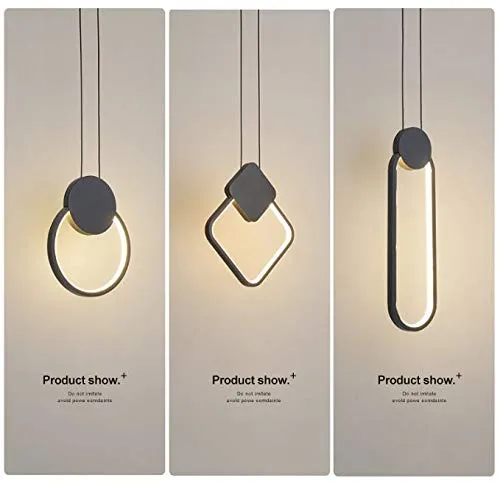 Citra led 1 Light Modern Modern Pendant Lighting Bedside Minimalist Aluminum Shade Kitchen Island Ceiling Lights - Brown (Round)