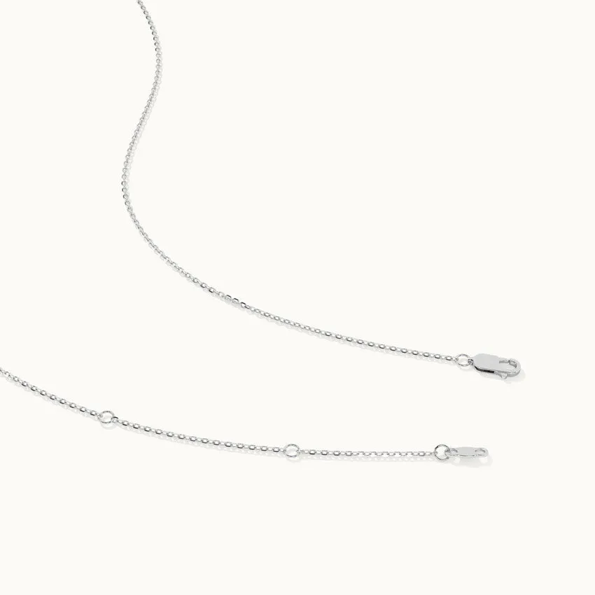 Classic Curved Diamond Bar Necklace