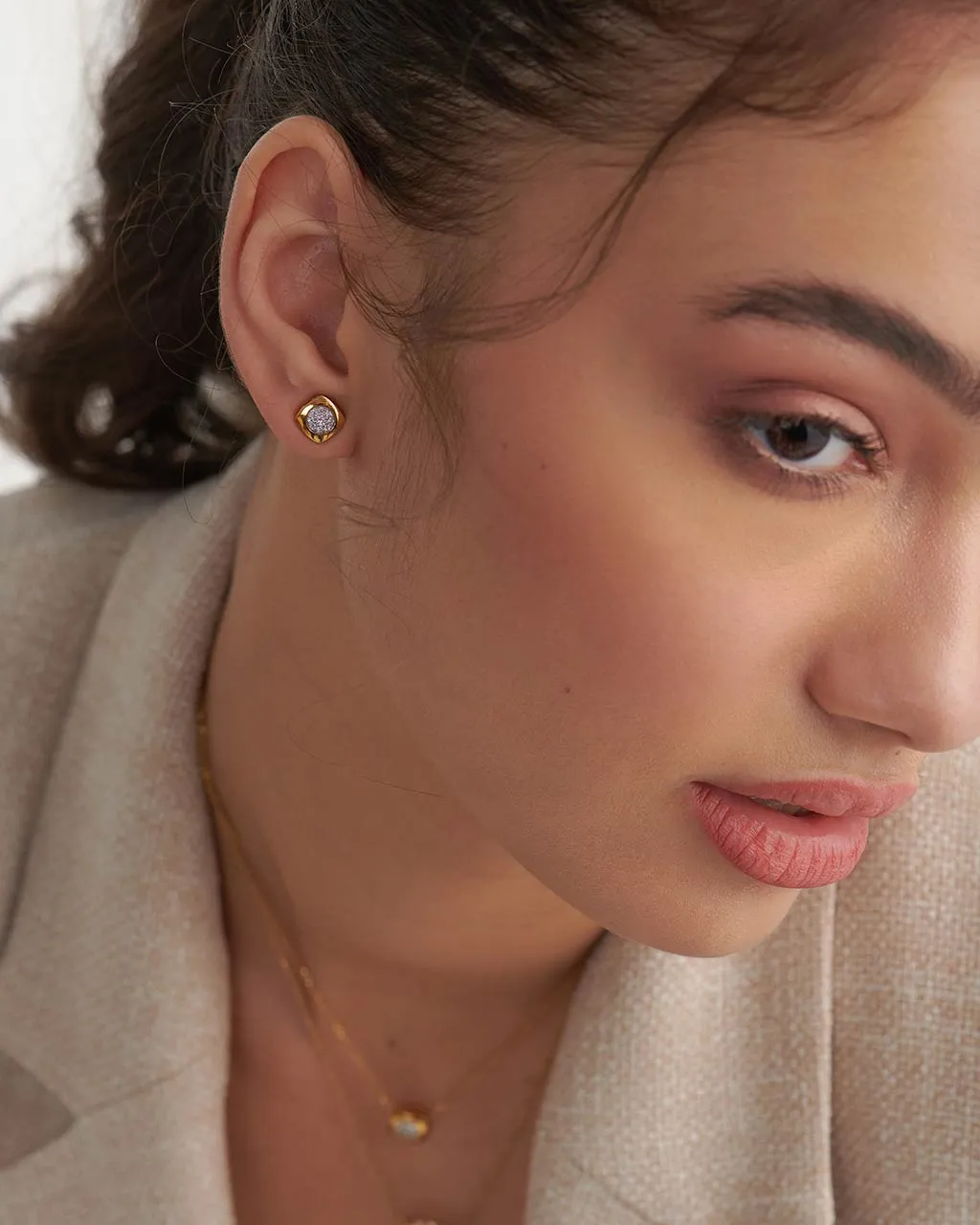 Classic Dome Cluster Diamond Earrings