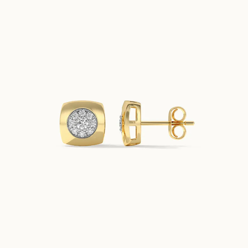 Classic Dome Cluster Diamond Earrings