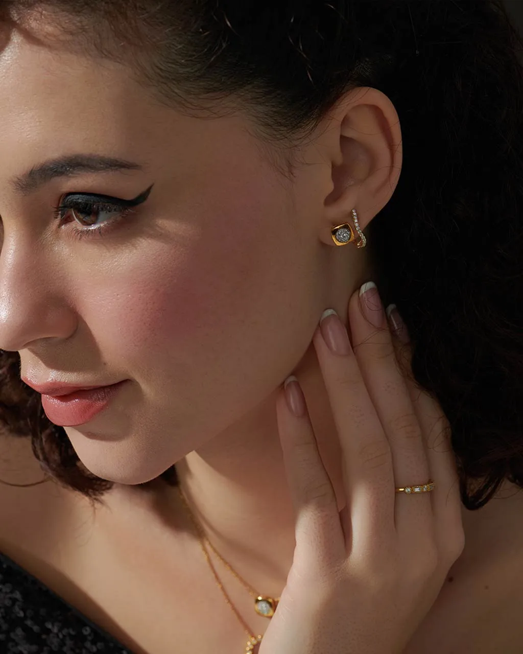 Classic Dome Cluster Diamond Earrings