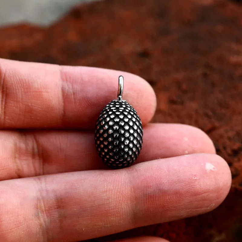 Custom Pine Cone Pendant in Titanium Steel for Men by Planderful