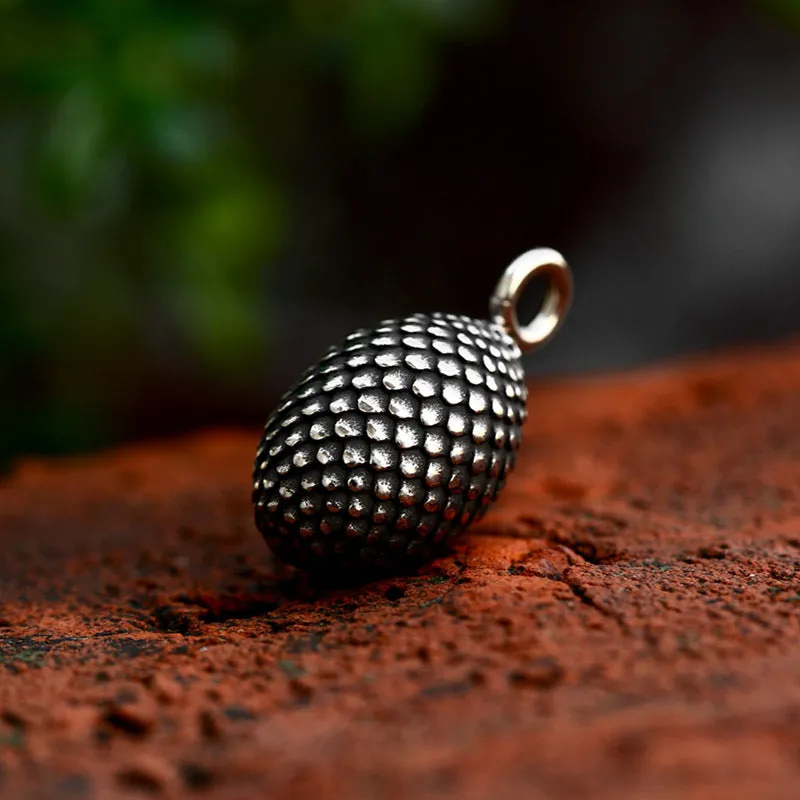 Custom Pine Cone Pendant in Titanium Steel for Men by Planderful