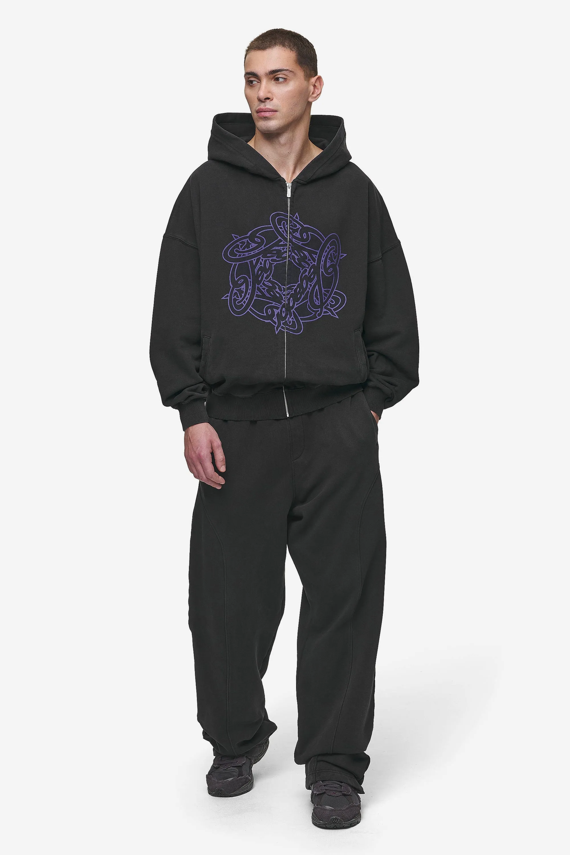 Dalk Boxy Sweat Jacket Vintage Black
