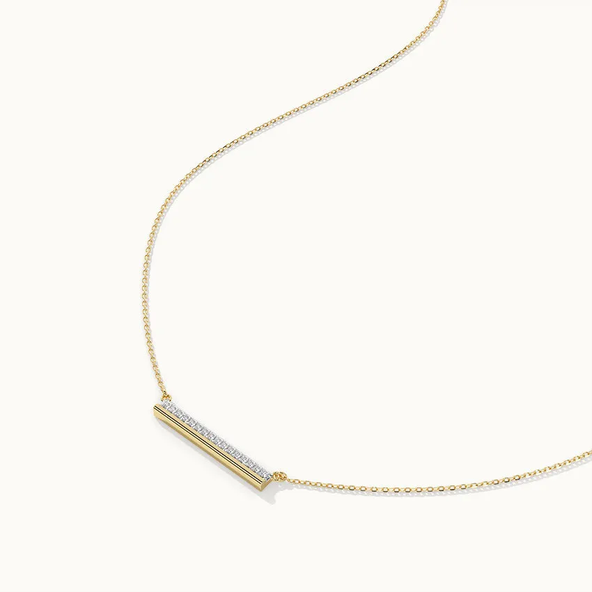Diamond Bar Necklace