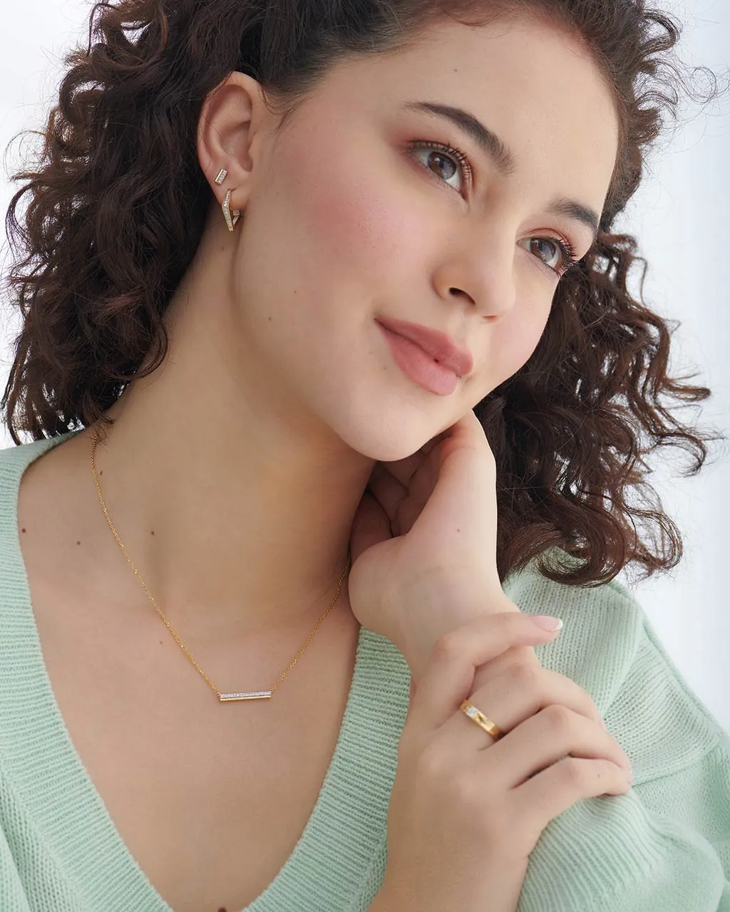 Diamond Bar Necklace