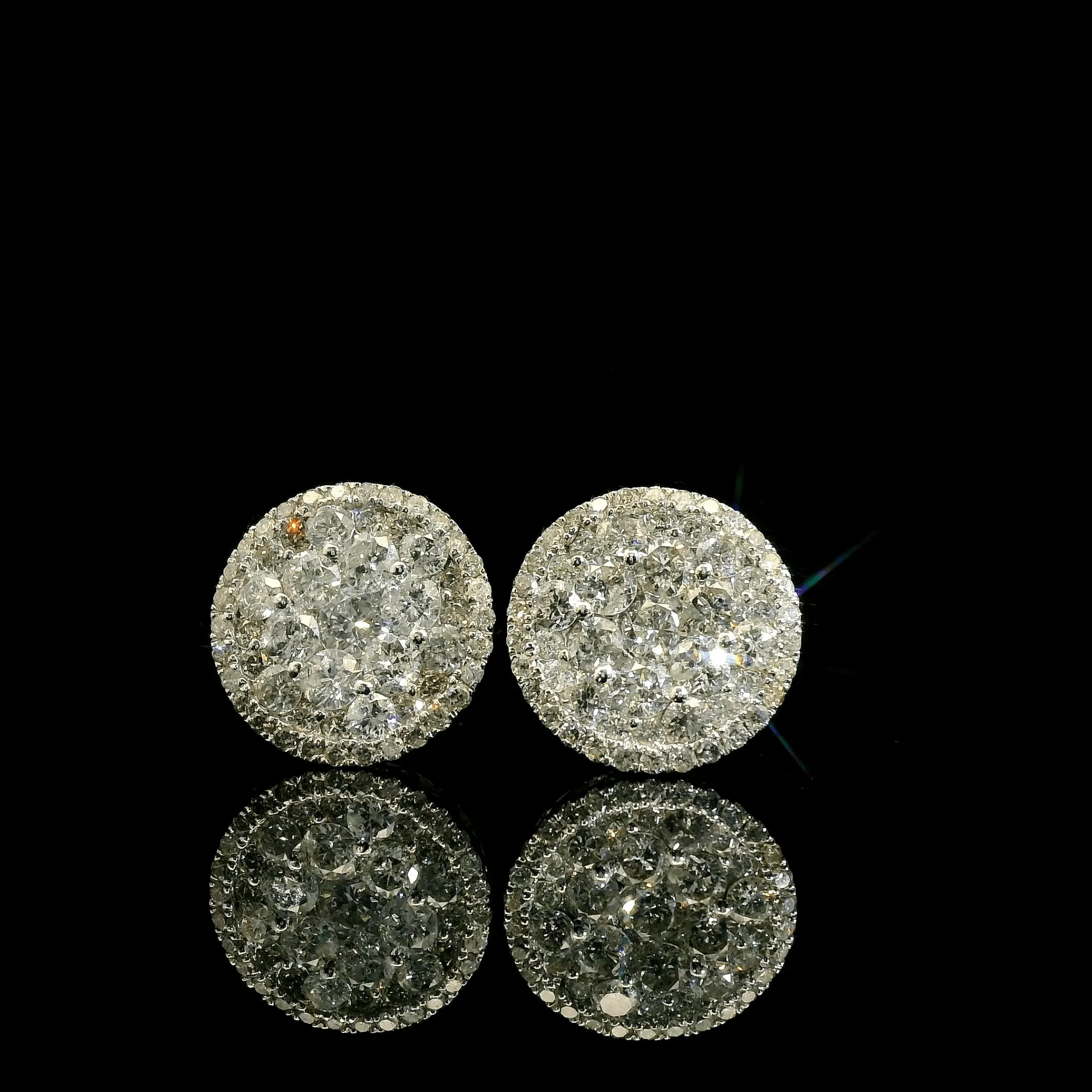Diamond Cluster Earrings