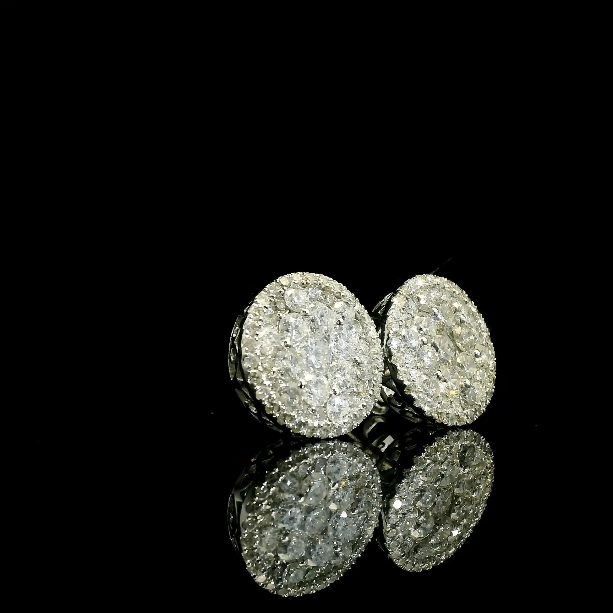 Diamond Cluster Earrings