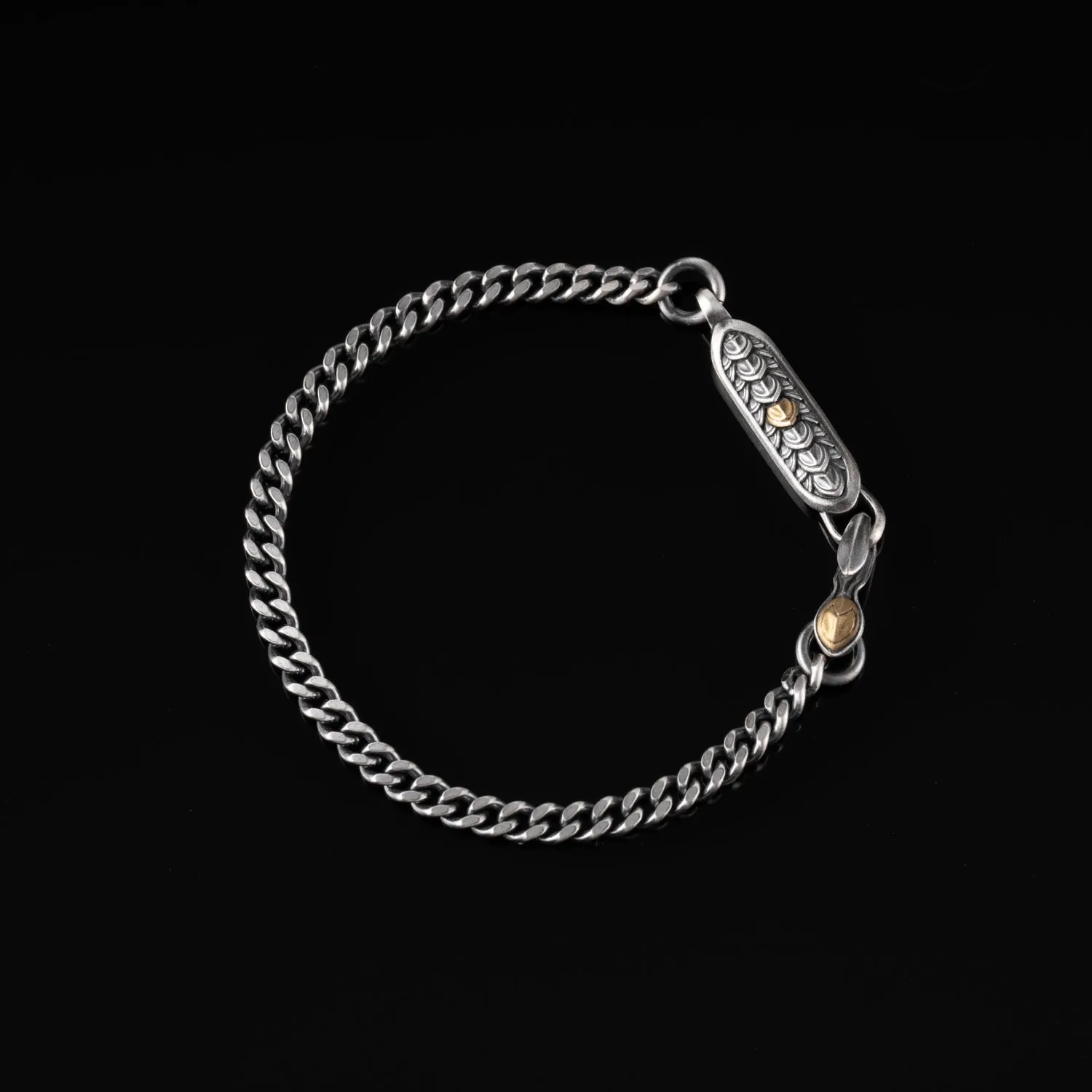 Dragon Scale Cuban Link Bracelet - 4mm