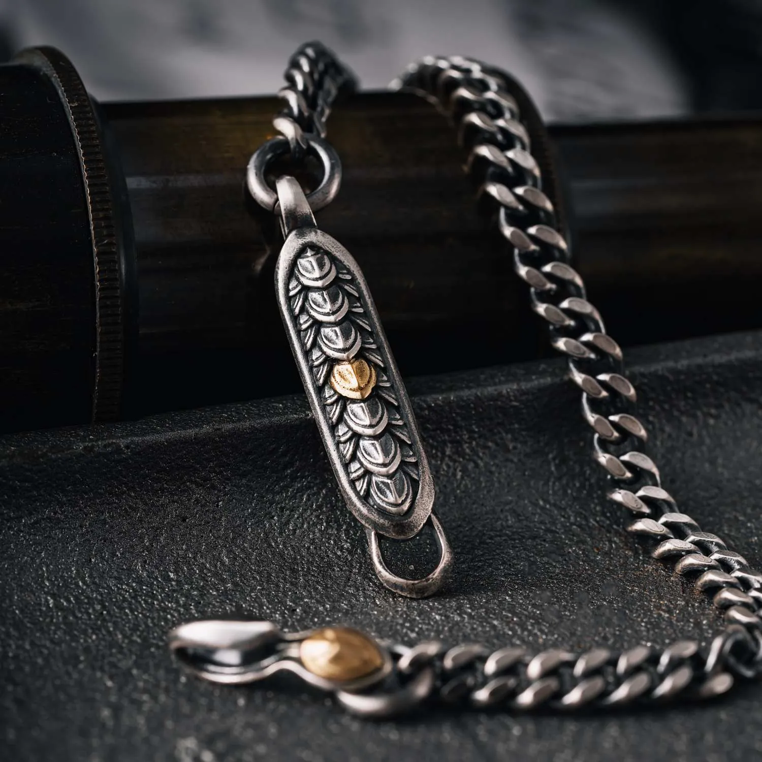 Dragon Scale Cuban Link Bracelet - 4mm