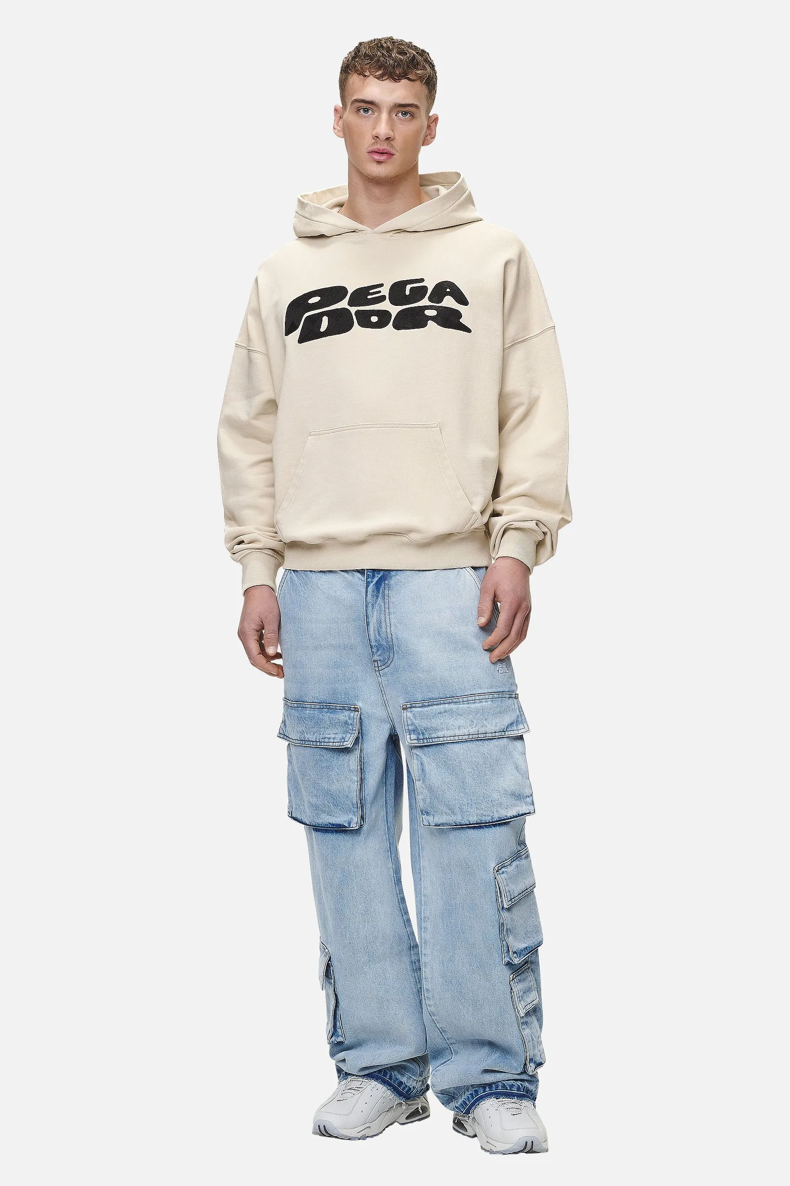 Drew Terry Boxy Hoodie Washed Desert Sand