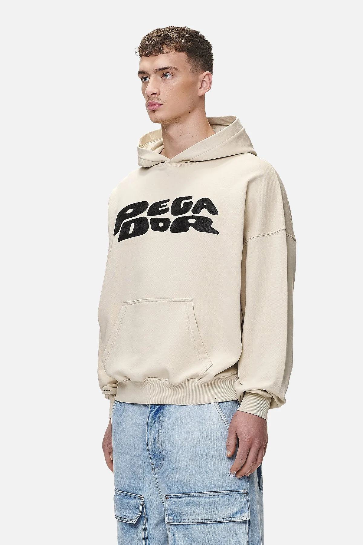 Drew Terry Boxy Hoodie Washed Desert Sand