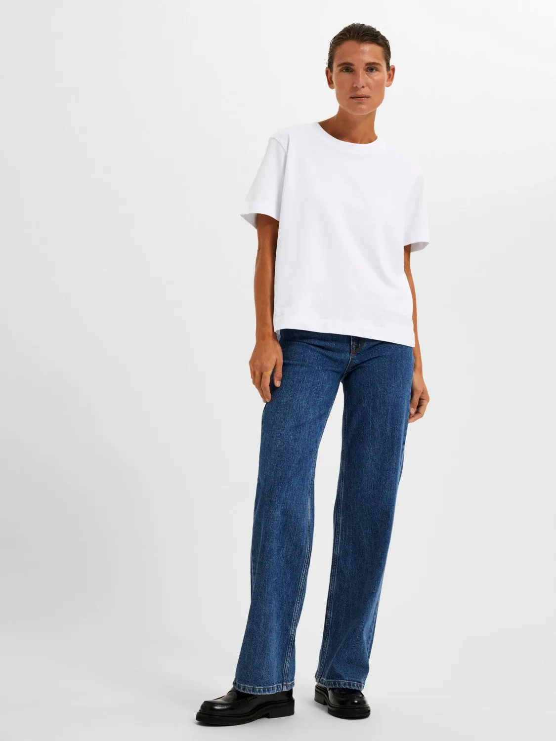 Essential Ss Boxy Tee - Bright White