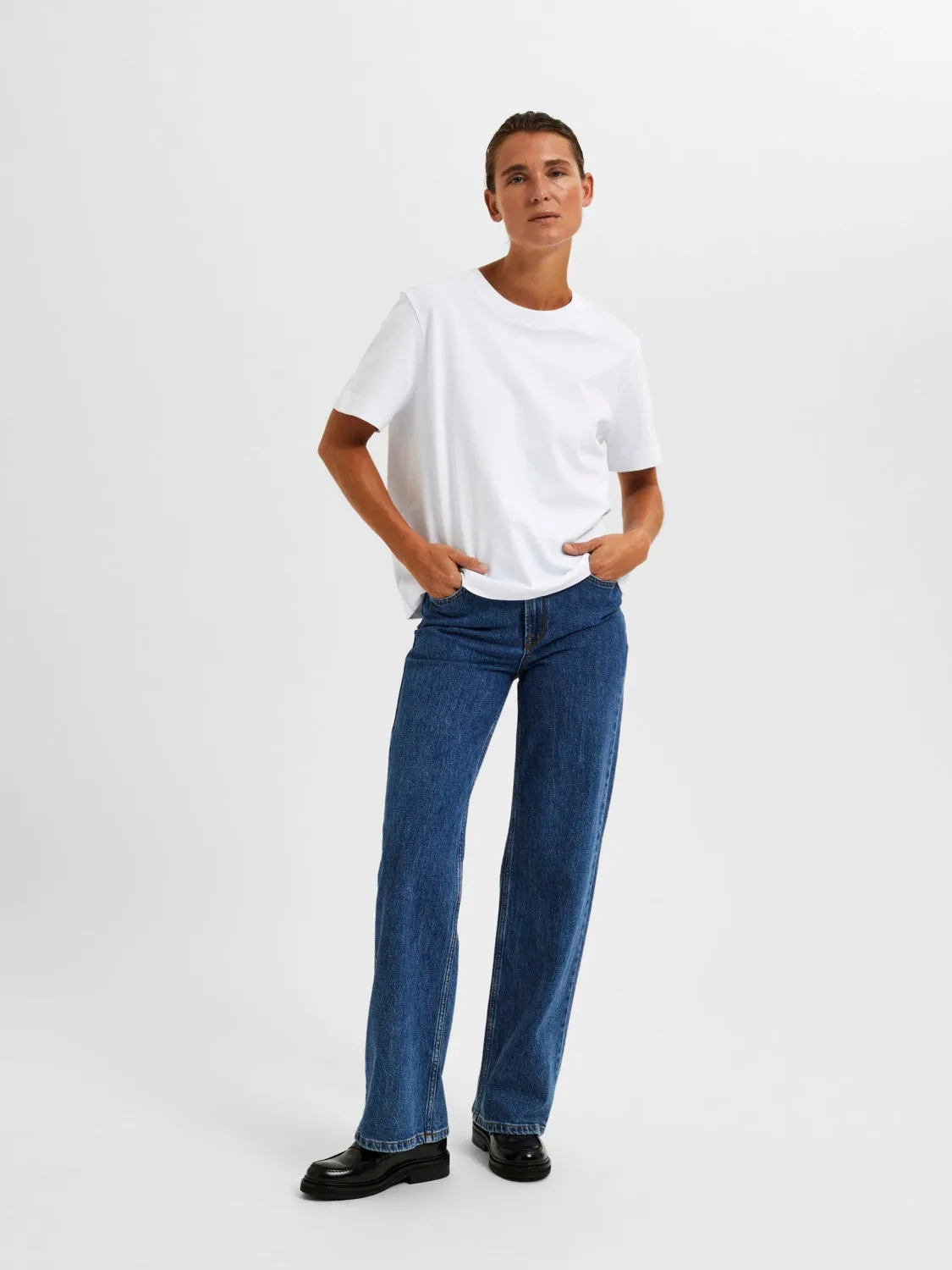 Essential Ss Boxy Tee - Bright White