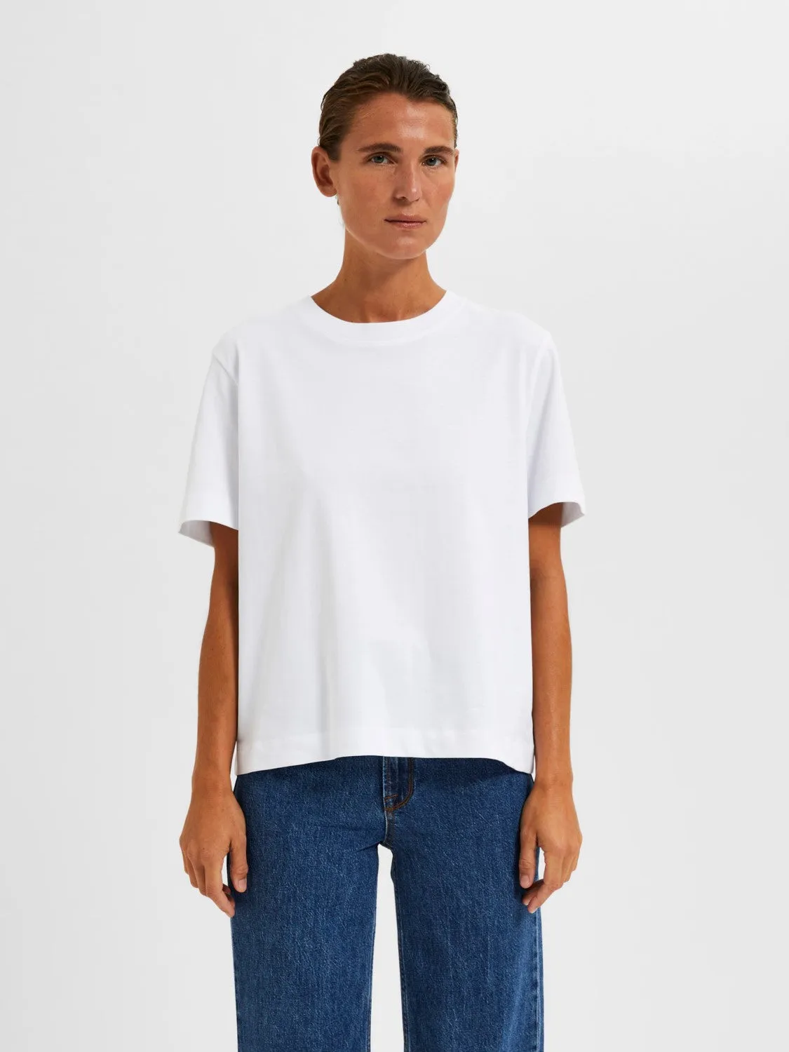 Essential Ss Boxy Tee - Bright White