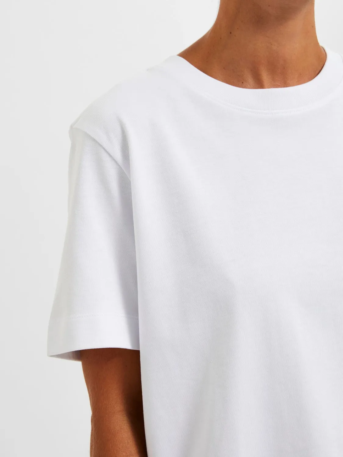 Essential Ss Boxy Tee - Bright White