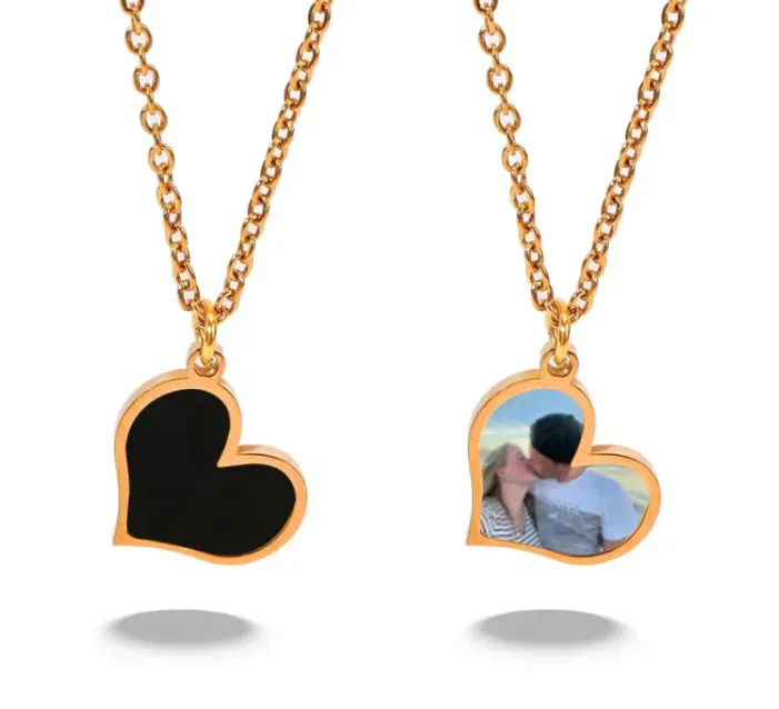 Geo Heart Metal Necklace