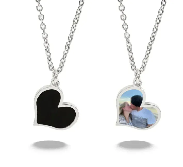 Geo Heart Metal Necklace