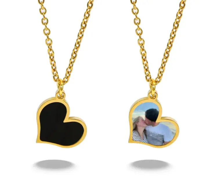 Geo Heart Metal Necklace